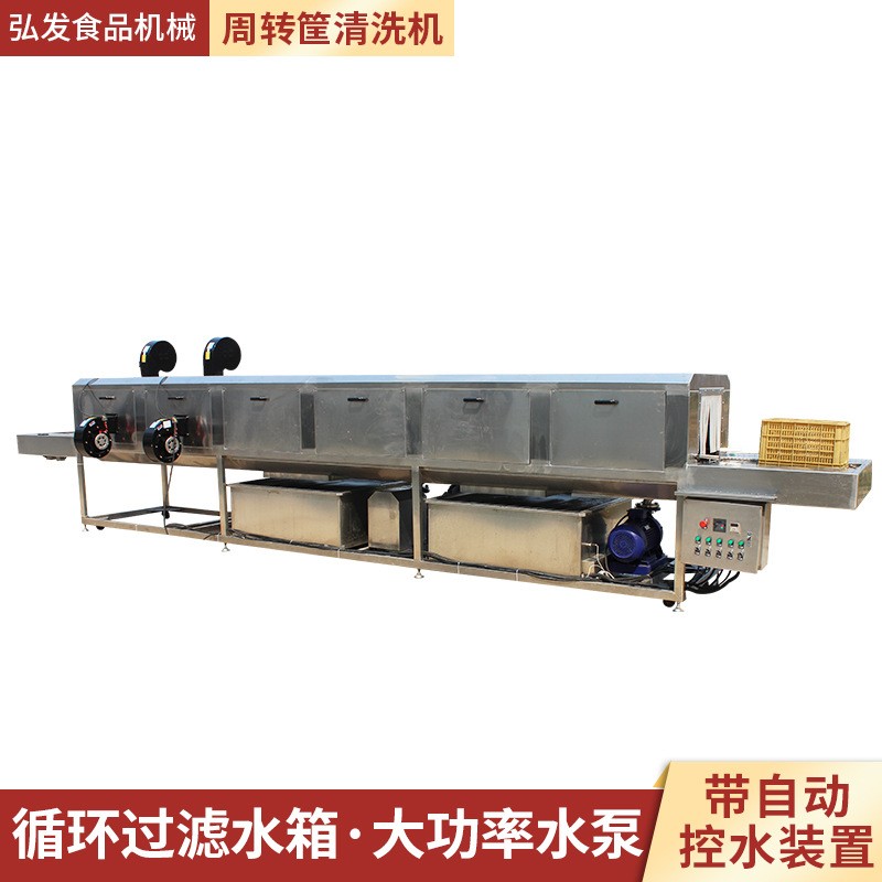 全自动周转筐清洗机超市购物篮清洗设备商用注塑框清洗机潍坊厂家