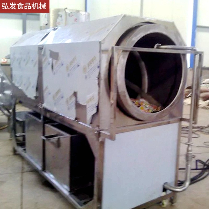 滚筒式食品袋表面清洗设备高压喷淋软包装清洗机 中药材洗药机