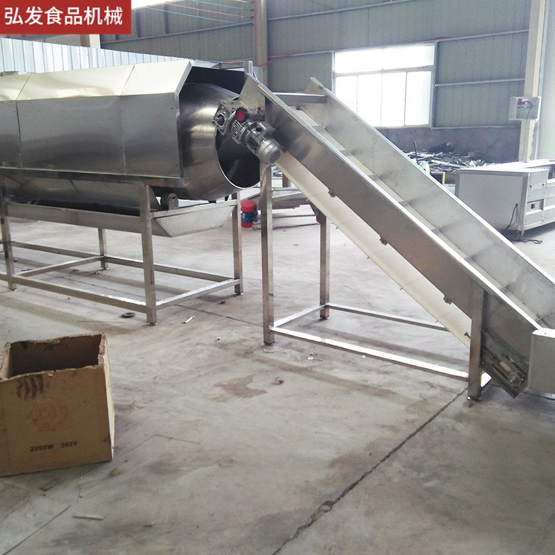 滚筒式食品袋表面清洗设备高压喷淋软包装清洗机 中药材洗药机图2