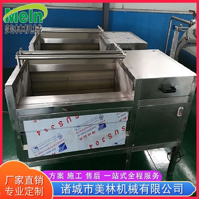 土豆根茎类毛辊清洗机 海蛎子扇贝毛刷去泥清洗机 全自动清洗设备图3