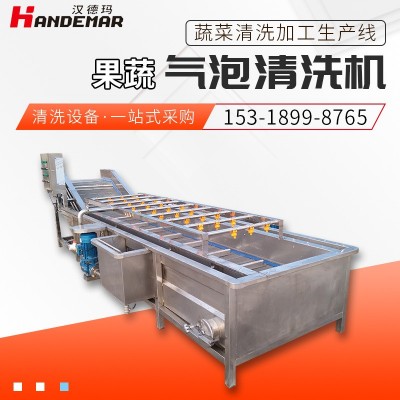 厂家洗菜机全自动水果蔬菜清洗设备 大型商用白菜菠菜气泡清洗机