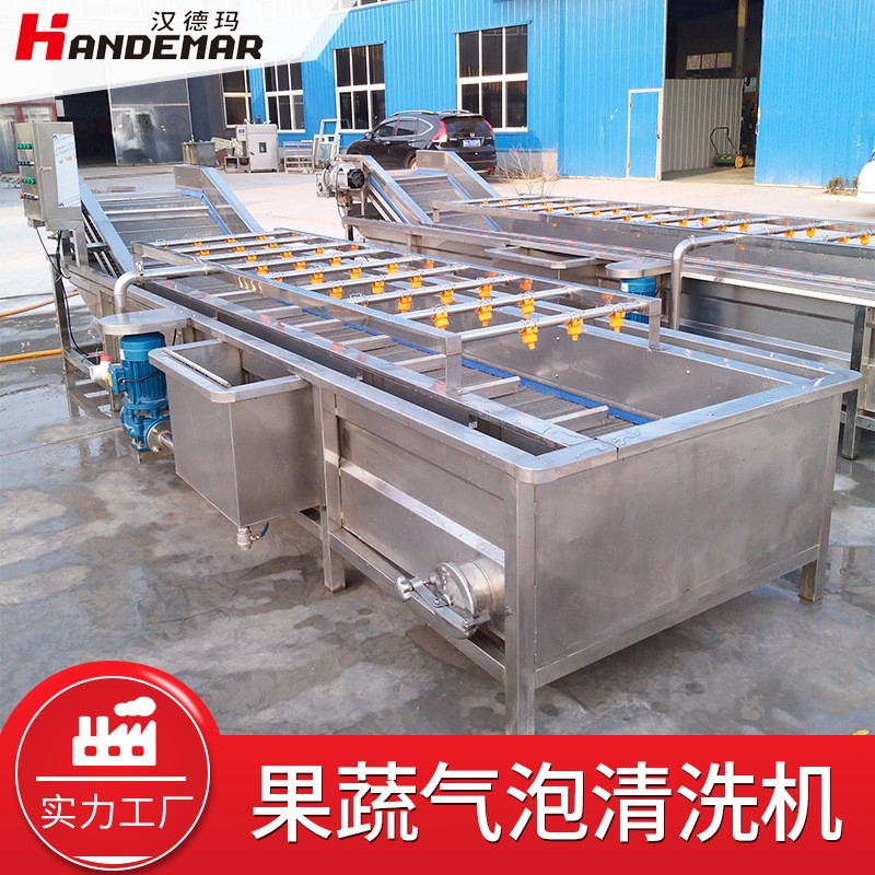 厂家洗菜机全自动水果蔬菜清洗设备 大型商用白菜菠菜气泡清洗机图5