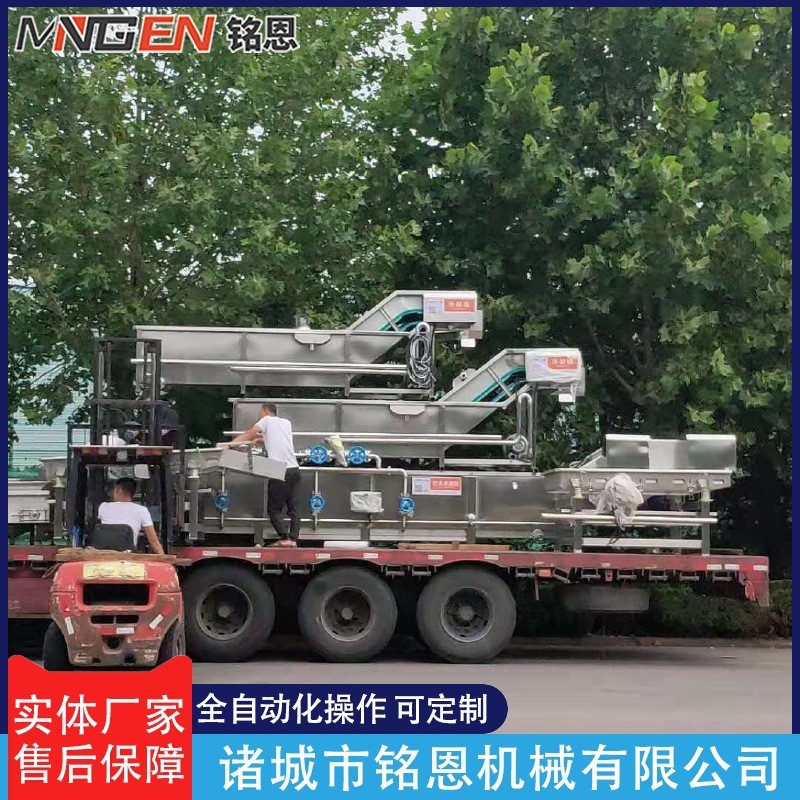 全自动果蔬清洗机 鼓泡喷淋冲浪清洗机 不锈钢玉米蔬菜气泡清洗机图3