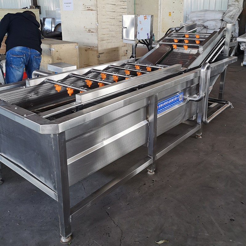 商用中药材全自动喷淋洗菜机 韭菜去泥沙净菜设备 白菜气泡清洗机图2