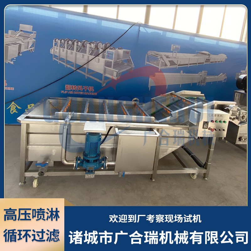 果蔬气泡清洗机 大姜白菜毛豆蔬菜高压喷淋清洗设备 全自动洗菜机图2