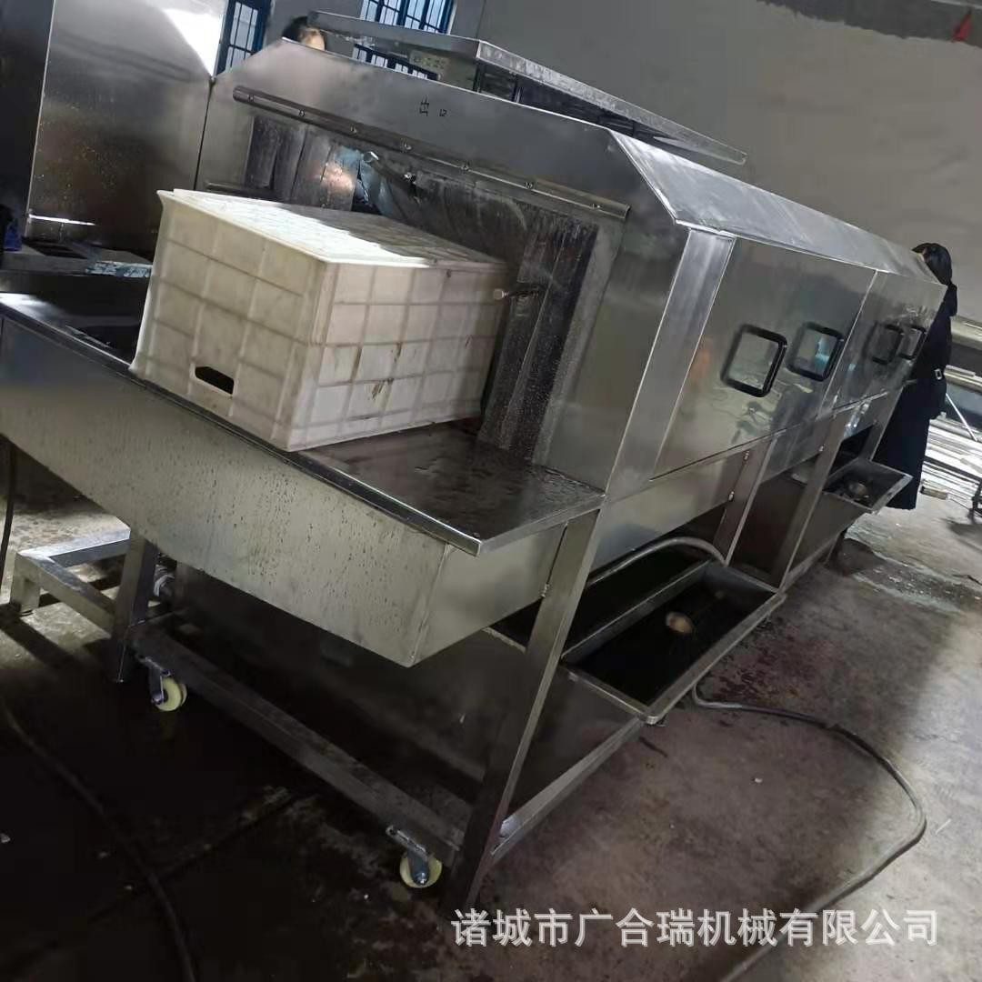 食品塑料周转箱清洗机 高压喷淋折叠筐果蔬筐清洗风干设备 洗筐机图3