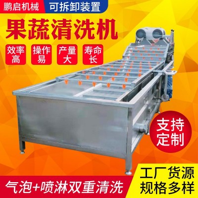 全自动商用果蔬清洗机 多功能水果气泡清洗机 冲浪式蔬菜清洗机