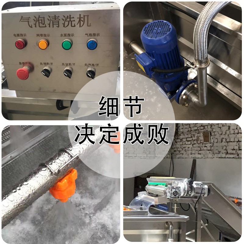 大型果蔬气泡清洗机小龙虾零部件超声波去油污大枣柑橘农残消毒机图3