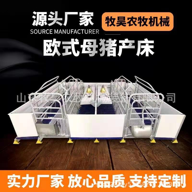 欧式热镀锌双体母猪产床热浸锌猪用保育床三棱刚PVC围栏猪用产床