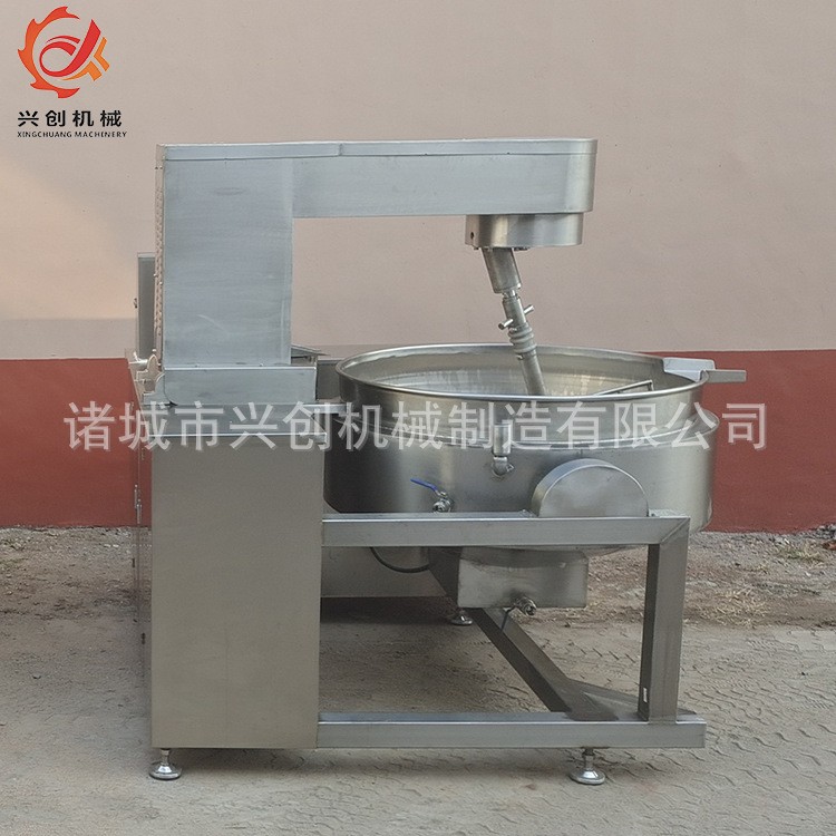 全自动电加热燃气行星搅拌炒锅商用辣椒酱香菇酱不粘锅底炒制设备图3