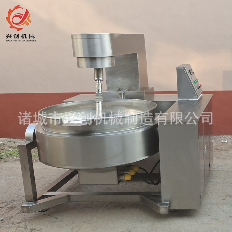 全自动电加热燃气行星搅拌炒锅商用辣椒酱香菇酱不粘锅底炒制设备图2