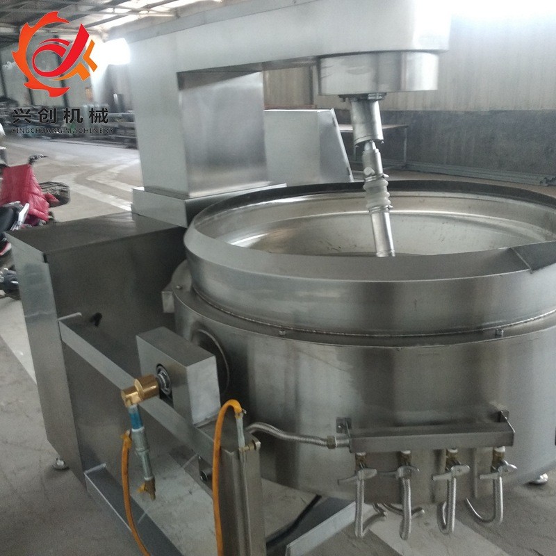 自动可倾式月饼馅料行星搅拌炒锅 燃气加热火锅底料炒锅销售图4
