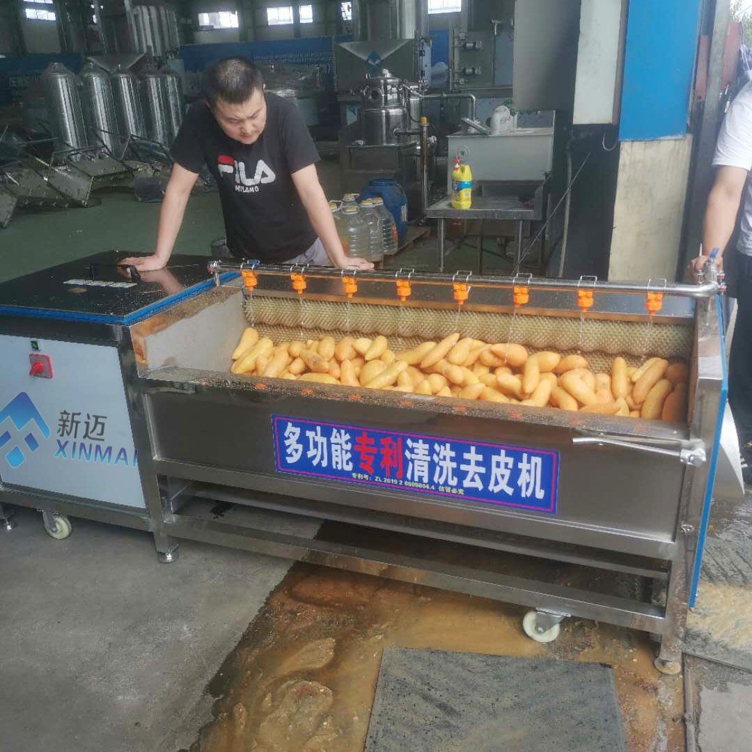 芋头莲藕去皮清洗设备 猪脚猪脸去毛清洗机 毛刷去皮清洗机图2