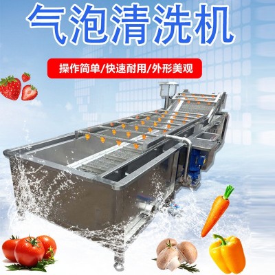 水果蔬菜气泡清洗机全自动果蔬清洗机 喷淋式玉米秋葵气泡清洗机