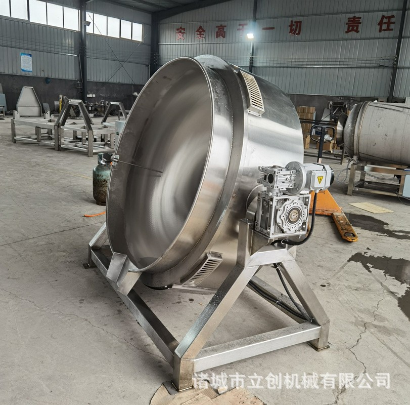 可倾式酱料炒制炒锅自动卤煮夹层锅蒸煮锅 电加热搅拌夹层锅图1