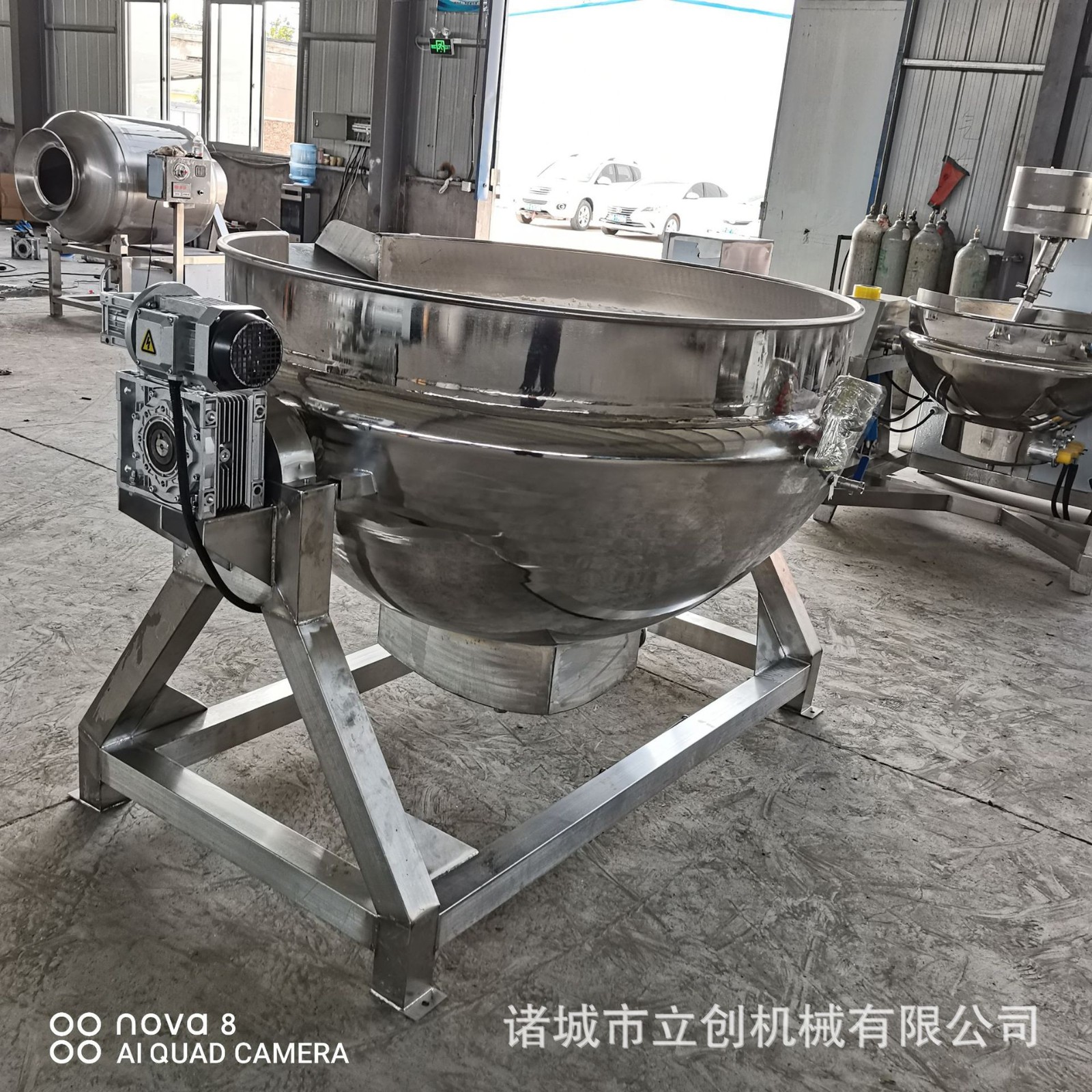 可倾式酱料炒制炒锅自动卤煮夹层锅蒸煮锅 电加热搅拌夹层锅图2