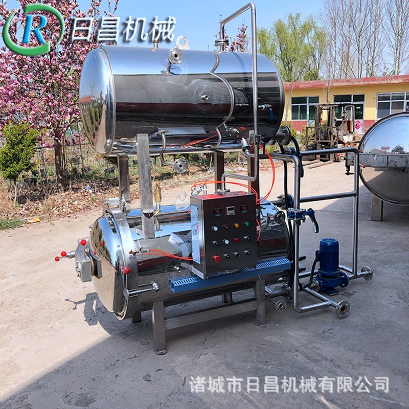 精酿啤酒喷淋式杀菌设备 全自动燕窝杀菌锅 玻璃瓶装饮料杀菌釜图5