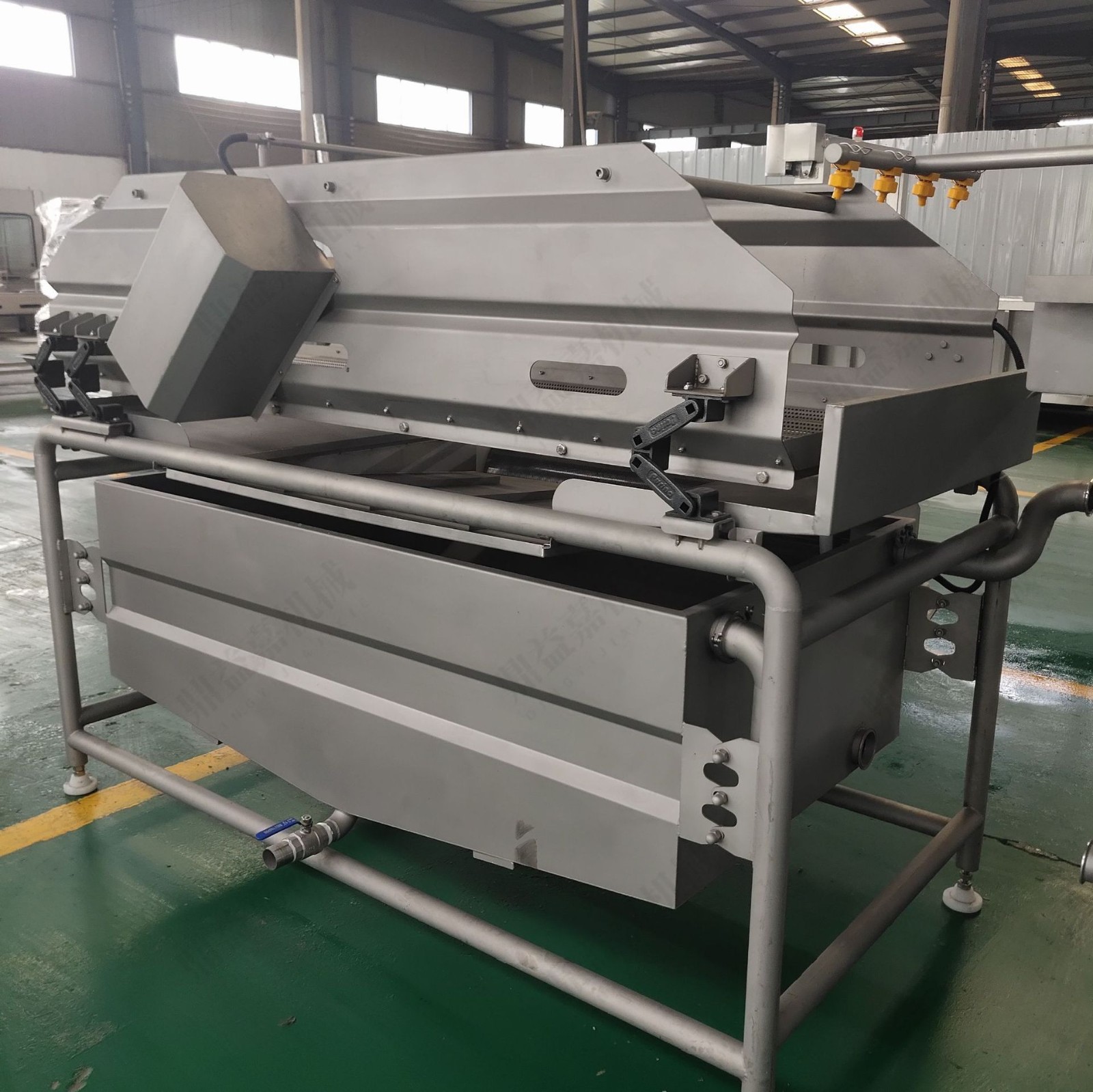 樱桃桑葚涡流清洗机器净菜加工旋流清洗震动沥水线蔬菜段条片冲洗图5