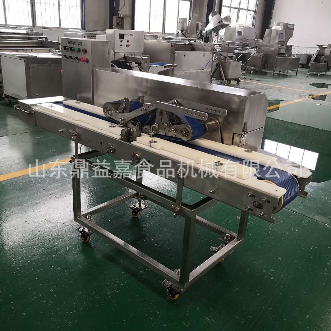 全自动变频鲜肉切片机鸡胸肉五花肉平行剖片设备猪牛肉里脊开片机图3