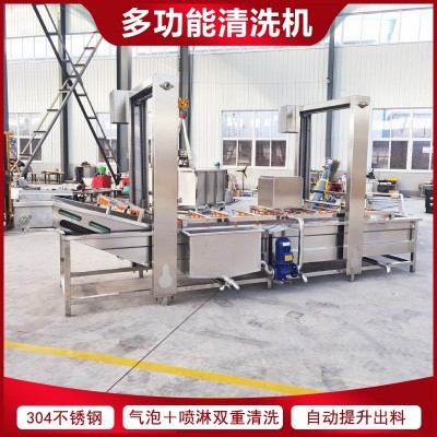 玫瑰花气泡清洗机 桃子去毛去杂喷淋清洗机 四川菊花鼓泡清洗设备