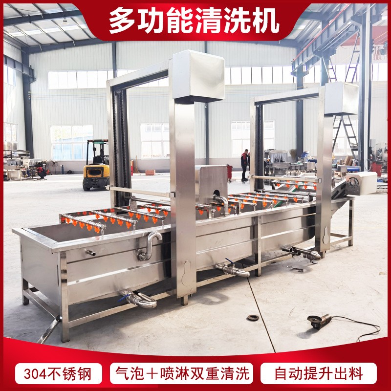 玫瑰花气泡清洗机 桃子去毛去杂喷淋清洗机 四川菊花鼓泡清洗设备图3