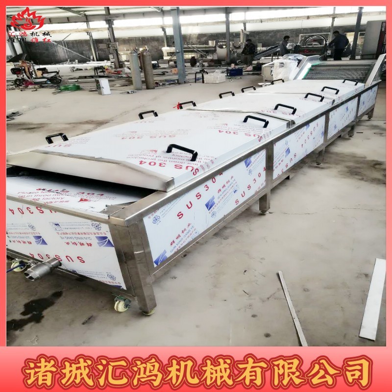 优惠供应 地瓜叶漂烫杀青机 不锈钢蔬菜漂洗线 果蔬预煮机器图2