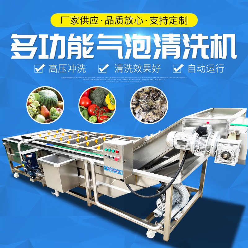 气泡清洗机 不锈钢高压喷淋果蔬清洗机 商用玉米海参气泡清洗机图2