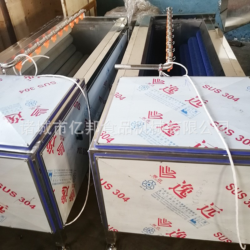 全自动土豆毛辊清洗机 胡萝卜去皮清洗机 莲藕毛辊去皮清洗机设备图3