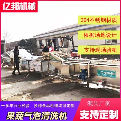 商用蔬菜气泡清洗机 全自动辣椒枸杞橘子果蔬清洗机 净菜加工设备