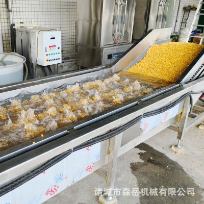水果玉米全自动蒸煮机漂烫机 海鲜食品蒸煮冷却线中药材蒸煮机