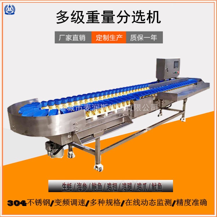牡蛎称重分级机 牛肉块重量分级设备 今日推荐甜玉米分选机厂家图2