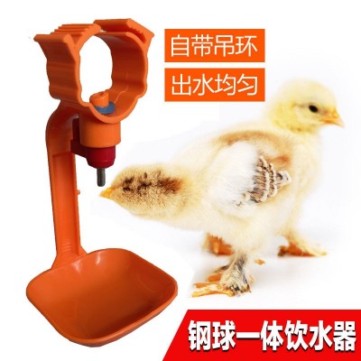 厂家供应 鸡用全卡一体吊杯球阀式乳头饮水器 鸡用钢球饮水器