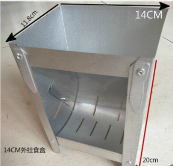 食盒兔用食槽兔用料槽雪花食槽笼具配件养兔用外挂食盒定做生产图3