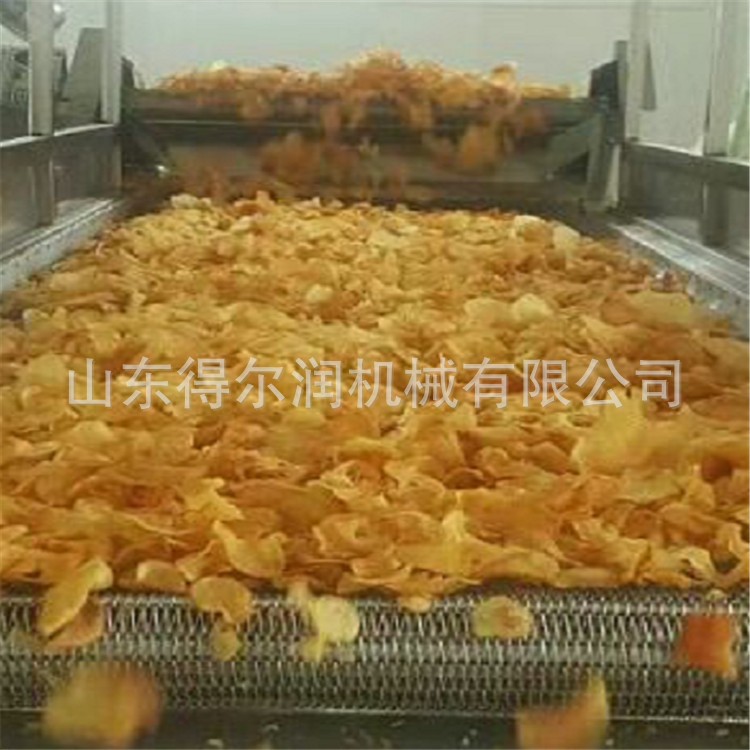 云贵川特色土豆片油炸机 鲜切洋芋片油炸生产线 燃气红薯片油炸锅图2
