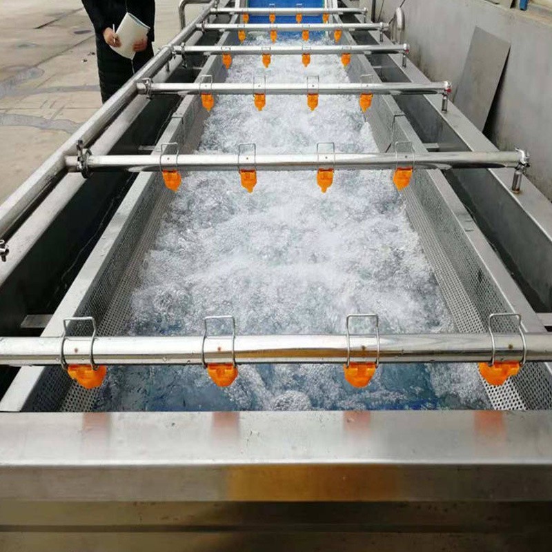不锈钢高压喷淋自动输送梅干菜酸菜无损气泡清洗机多功能清洗机图4