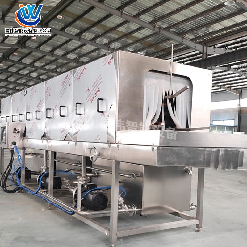 厂家现货喷淋周转筐清洗设备 工业清洗机多功能果蔬菜清洗机图5