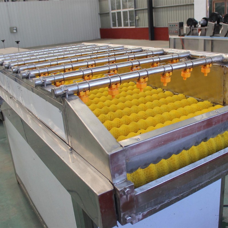 不锈钢毛辊清洗机定制 土豆去皮机胡萝卜清洗机设备 去泥脱皮机器图3