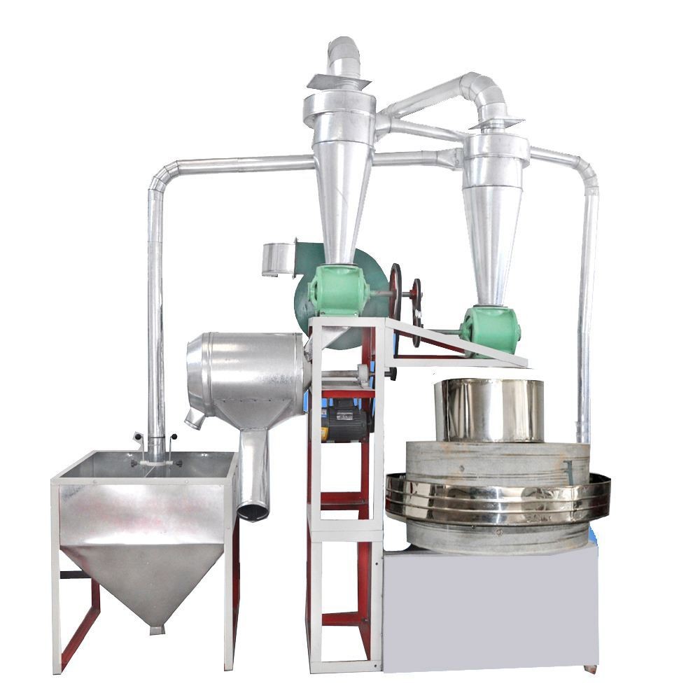 直供中小型石磨面粉机漯河兴达面粉机械厂新品圆罗石磨磨面机单机图5