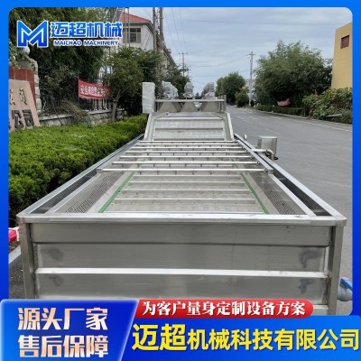 全自动喷淋式果蔬清洗机 叶类蔬菜高压气泡清洗机 清洗流水设备