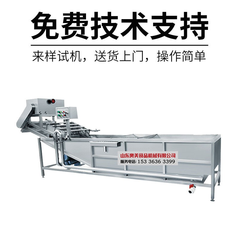 不锈钢果蔬清洗机 蔬菜气泡清洗机 水果蔬菜清洗加工设备厂家图2
