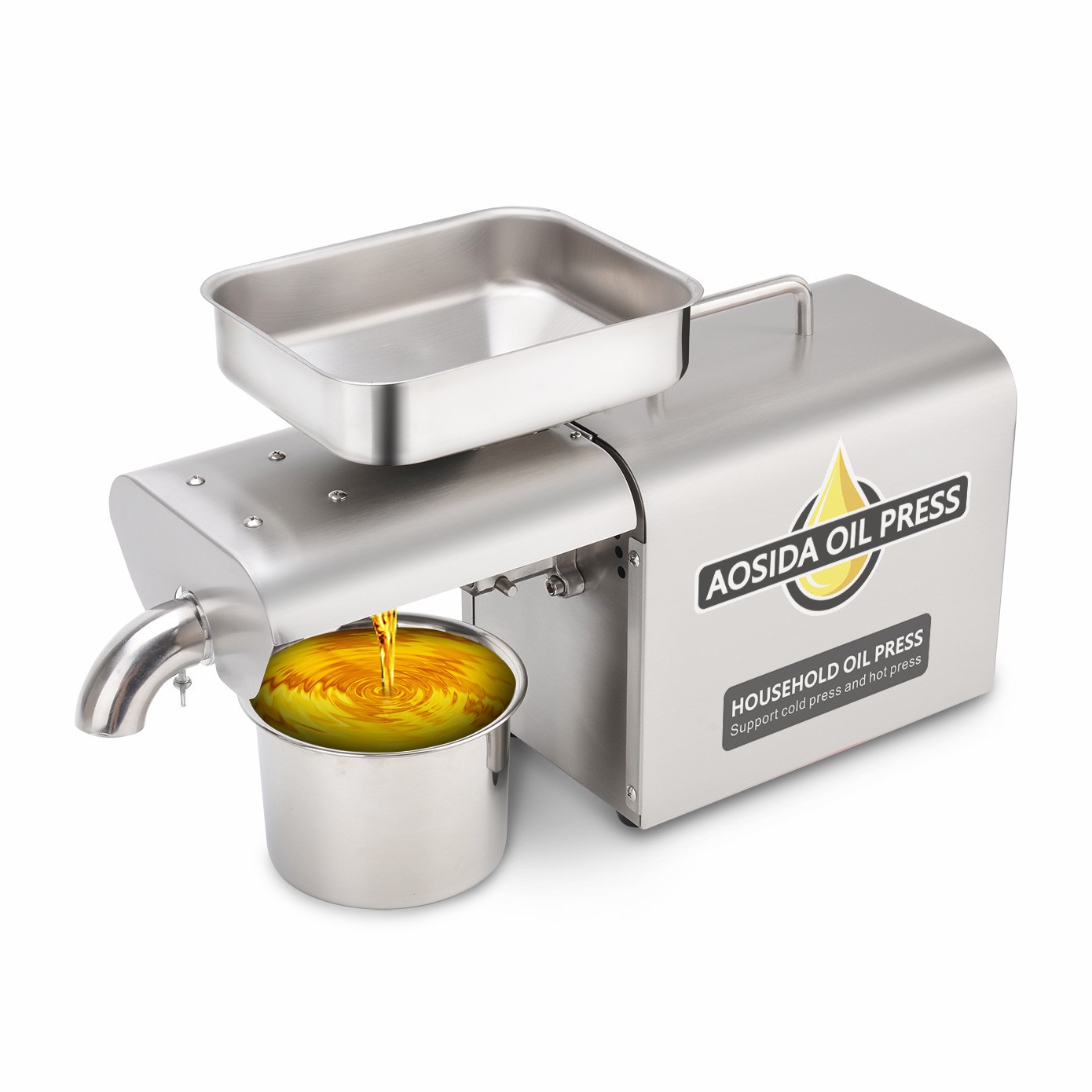 工厂批发不锈钢榨油机批发全自动小型商用榨油机小型不锈钢榨油机图5