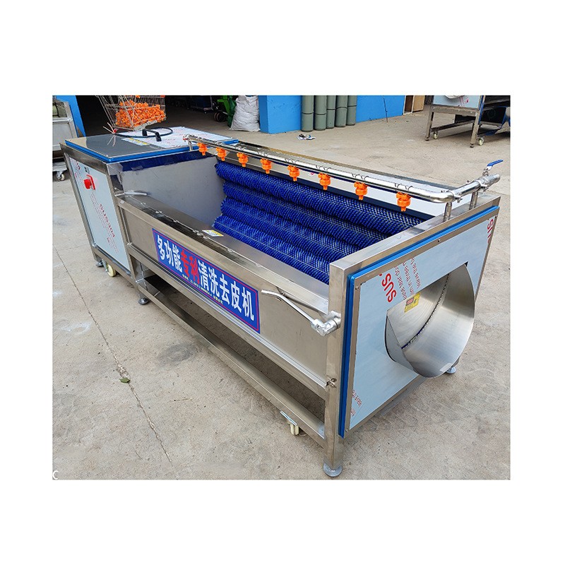 鸡腿毛辊清洗机 海鲜贝类去杂去泥清洗机 鱼类去鱼鳞毛辊清洗机图5