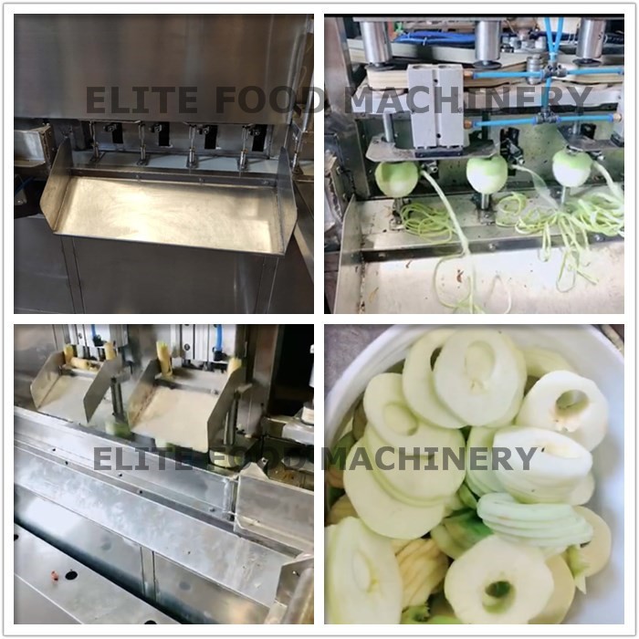 全自动削皮捅核切瓣机一体机 苹果削皮去核切片机 果干果脯生产线图4