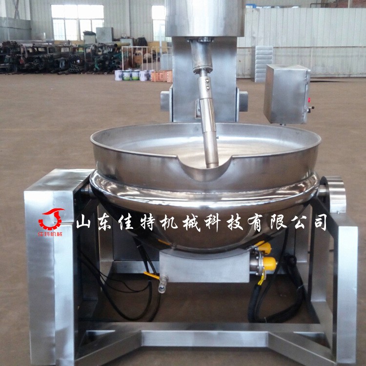 全自动辣椒酱搅拌炒锅 电加热肉食卤煮锅 燃气搅拌行星夹层锅图2