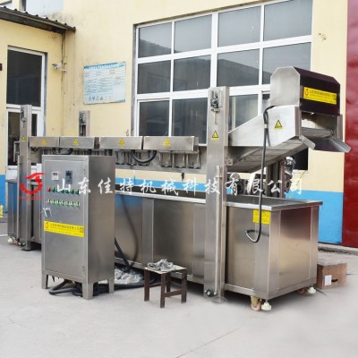全自动虾片油炸生.产线电加热薯片油炸机锅商用小龙虾油炸流水.线