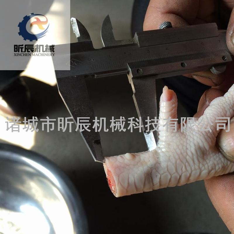 昕辰调速鸡爪切杆机鸡爪鸭爪分切段机不锈钢无骨屑凤爪切割机图2