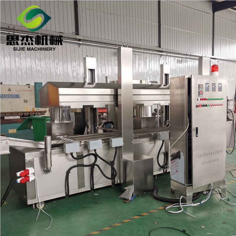 带鱼油炸机 鱼罐头油炸生产设备 鱼类油炸流水线 思杰厂家制作