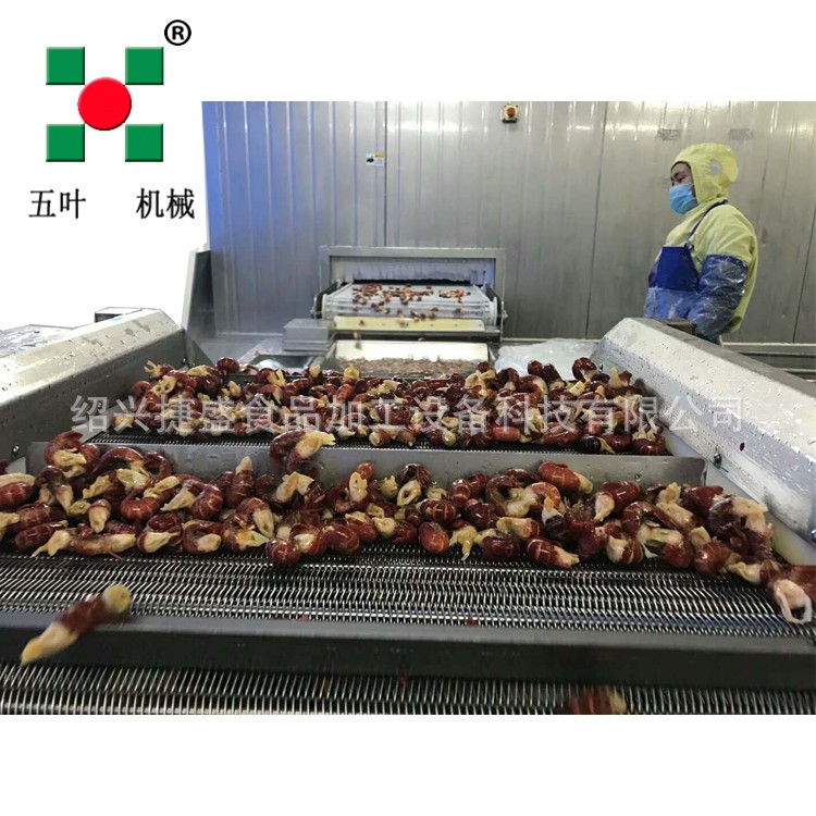 定制优质小龙虾加工设备 潜江龙虾清洗机 速冻虾尾生产流水线wp图4