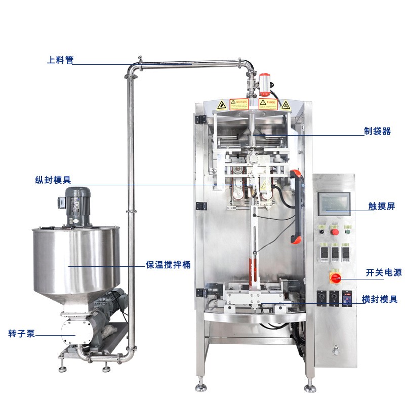 全自动立式液体袋真空包装机卷膜立式液体高速酱料包装机设备厂家图3