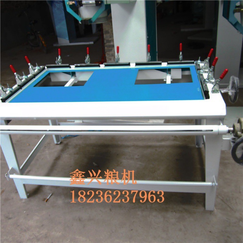 面粉厂筛格绷装机 平筛用 面粉厂用装罗底设备 高方筛用绷装机图5